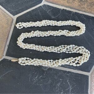 Five Strand Freshwater Pearls with 14kt. Yellow Gold Clasp